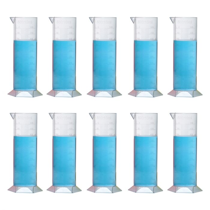 Graduated Cylinder 500-ml, set of 10