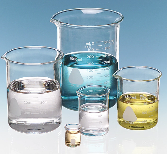 Beakers, Borosilicate Glass, 50-mL Pkg. of 12