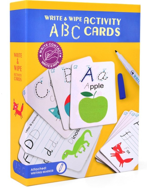 Dry Erase Write and Wipe ABC Flashcards