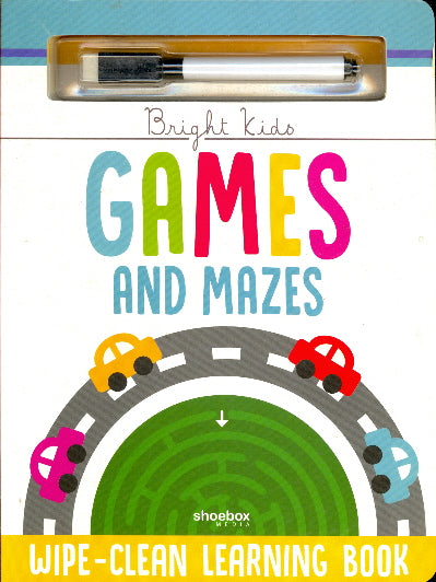 GAMES AND MAZES WIPE-CLEAN LEARNING BOOK (BRIGHT KIDS)