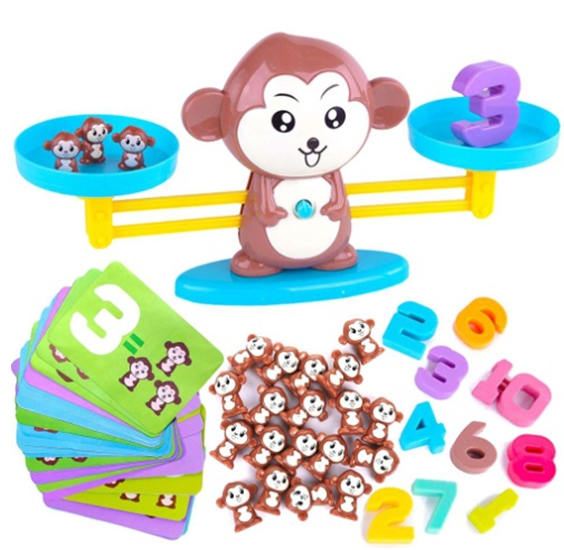 STEM Math Game Weighing Monkey Balance