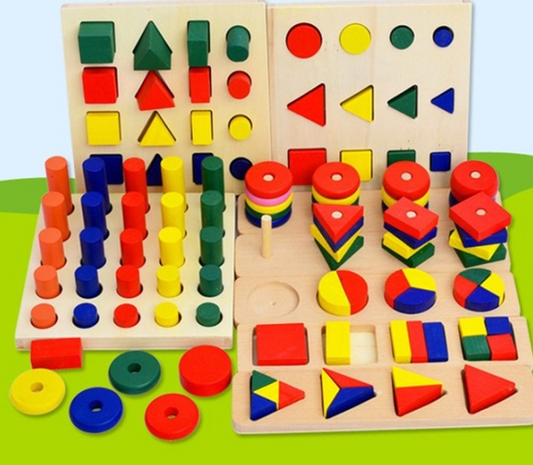 Wood Building Blocks Toy Set for Early Education