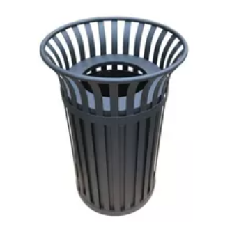 Powder Coating Dia 584* 914H Mm Steel Outdoor Trash Can